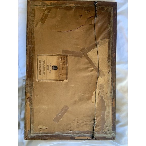 RARE Antique Peter Pan by Charles Buchel Fine Art Colored Lithograph framed - Picture 7 of 11